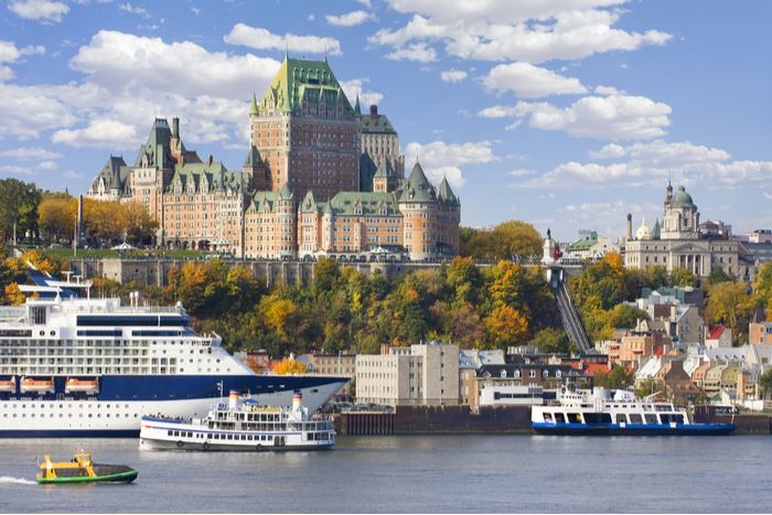 Cruise ships in Canada port