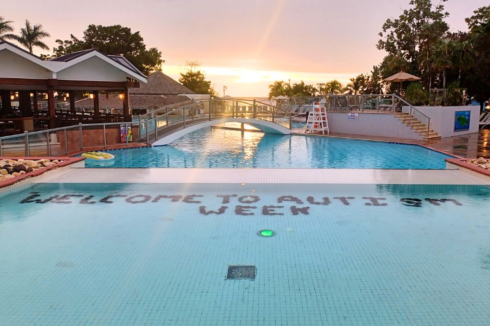 Beaches Negril Welcome to Autism Week sunset