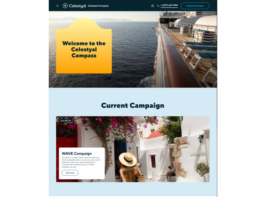 celestyal compass travel advisor portal website