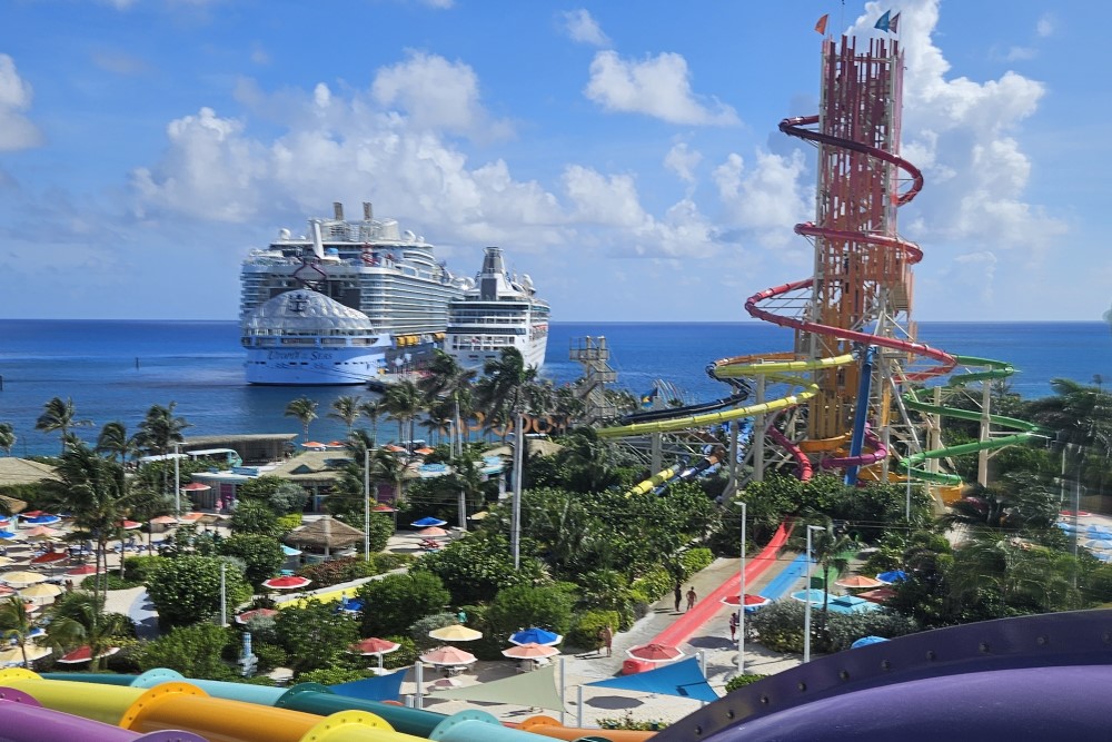 Two Royal Caribbean ships at Perfect Day at CocoCay