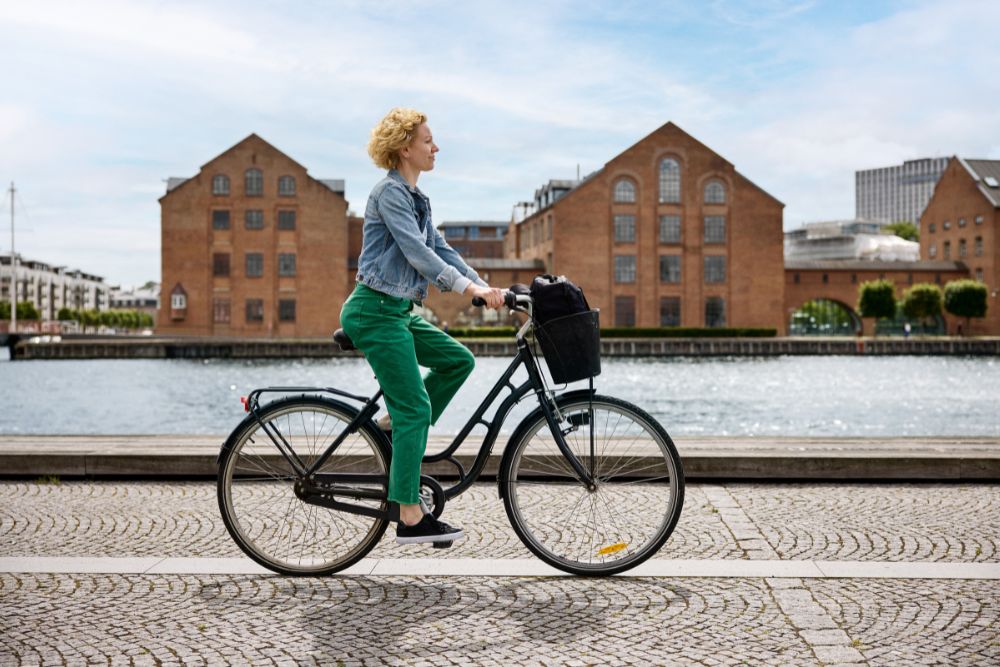 CopenPay Copenhagen woman on bike