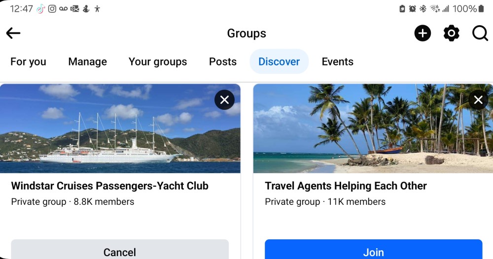 facebook groups for travel advisors