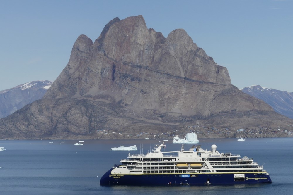 National Geographic Resolution expedition cruise ship in Greenland