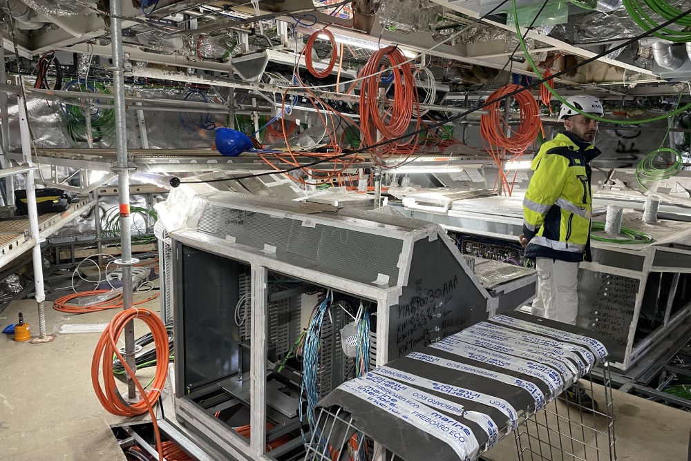 first glimpse of the bridge during a norwegian aqua shipyard tour