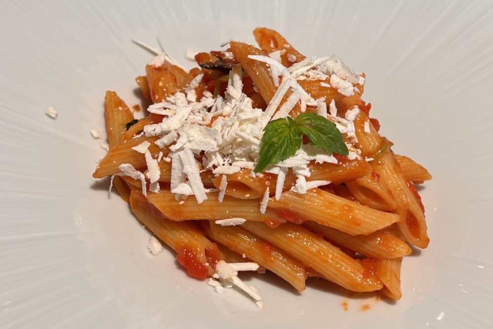 Chef Marcello Zaccaria-created Pasta Alla Norma onboard Atlas Ocean voyages