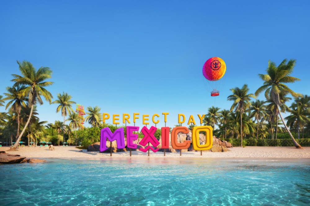 perfect day mexico sign on the beach