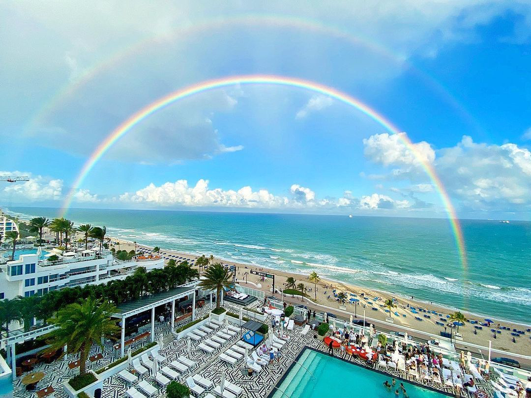 Two rainbows on Ft. Lauderdale beach