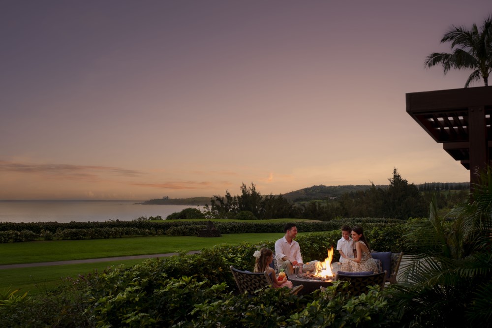 a family fire lanai suite at the ritz-carlton maui in Kapalua