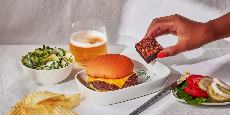 Delta Air Lines Shake Shack meal