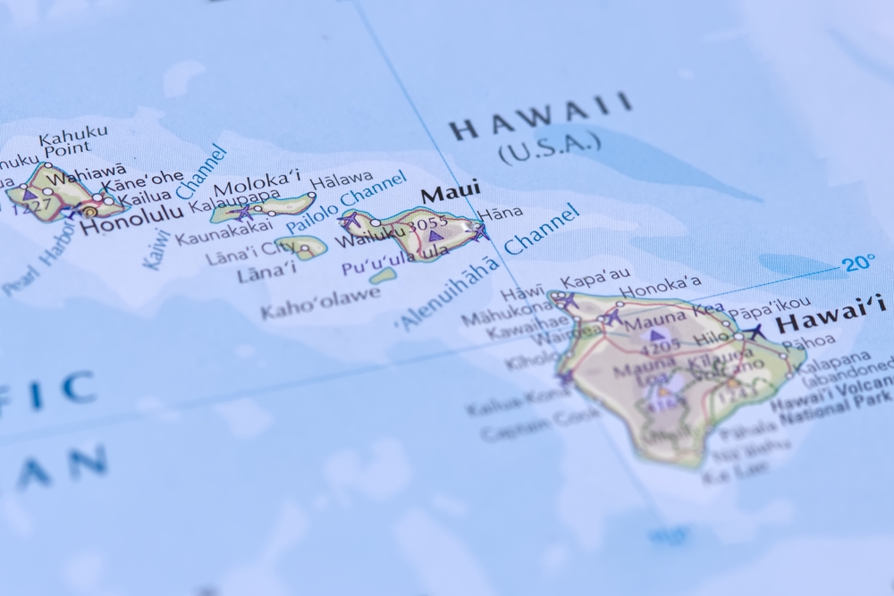 Map of Maui Hawaii