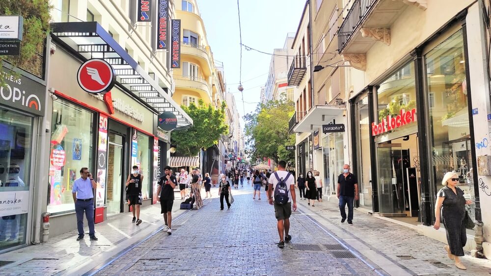 People walking in Central Athens