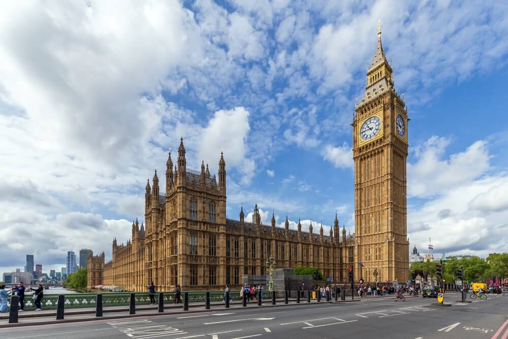 View of Westminster in London