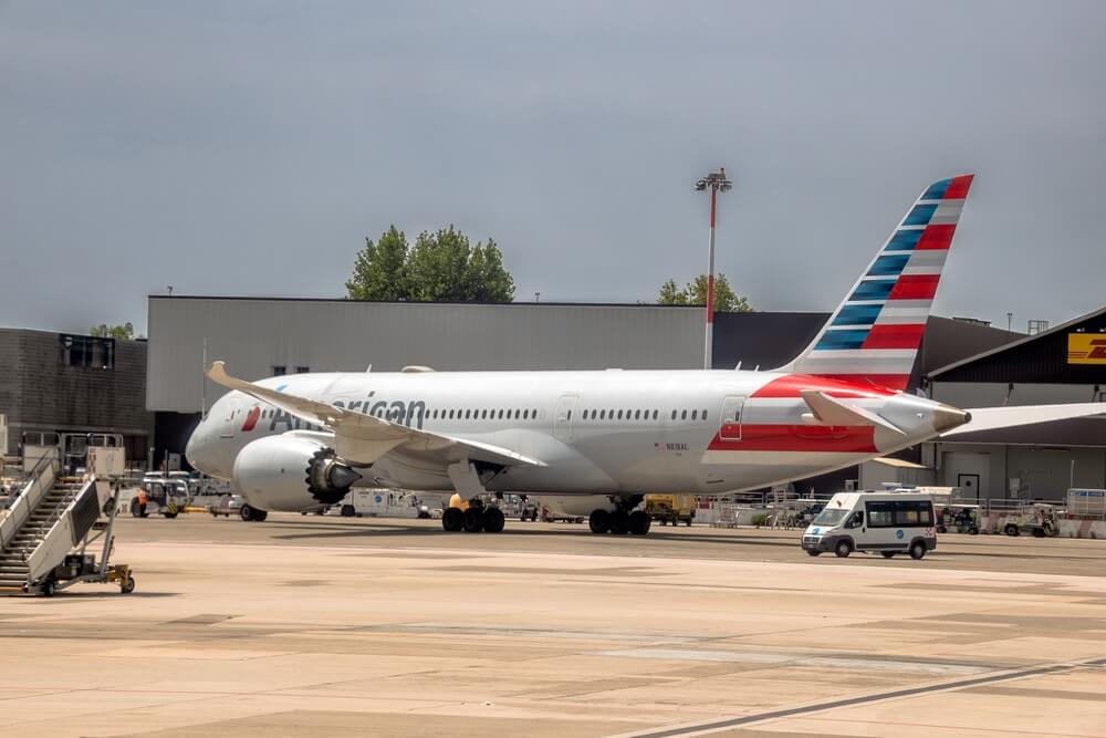 American Airlines plane in Venice