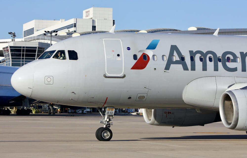 American Airlines plane on tarmac