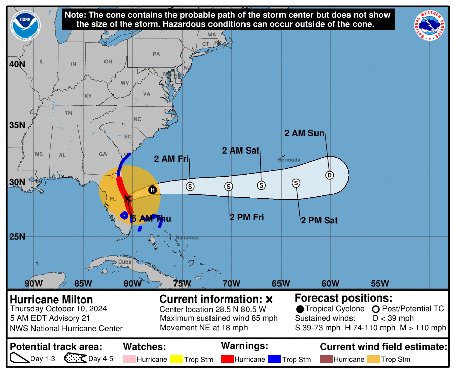 Latest on Hurricane Milton in Florida from the NHC