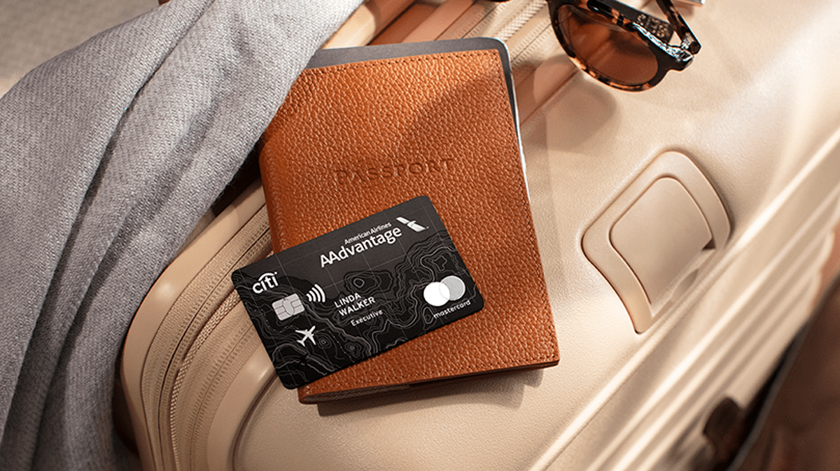 American Airlines and Citigroup branded credit card black