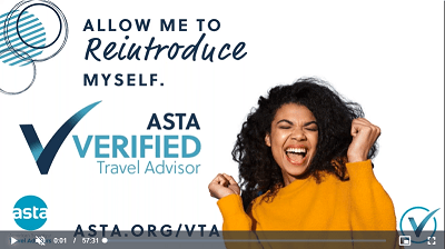 Allow me to reintroduce myself: I am a Verified Travel Advisor