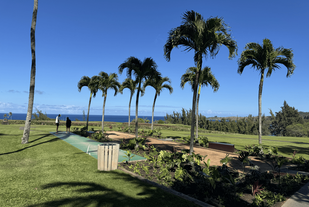 bocce ball court at the ritz-carlton maui in Kapalua